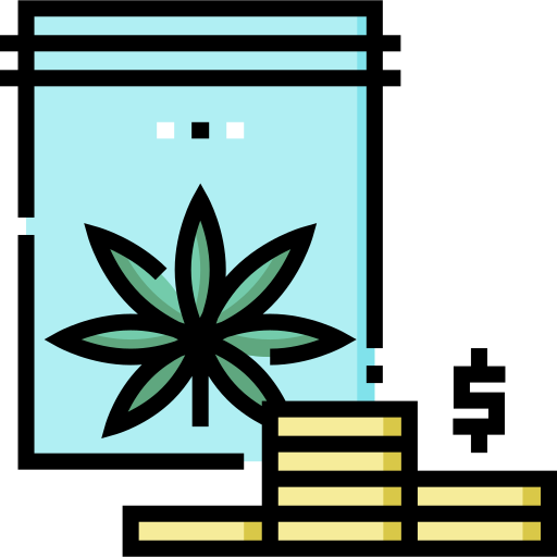 marijuana Detailed Straight Lineal color icona