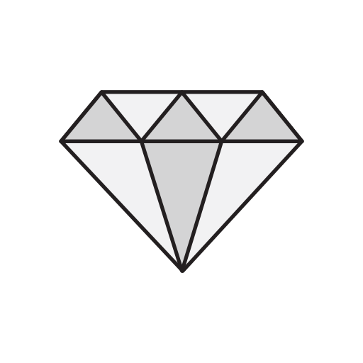 diamant Vector Stall Lineal Color icon