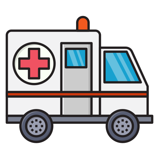 Ambulance Vector Stall Lineal Color icon