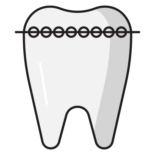 Braces Vector Stall Lineal Color icon
