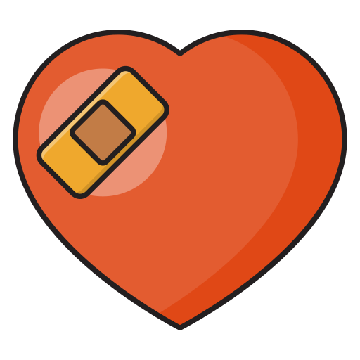 Broken heart Vector Stall Lineal Color icon