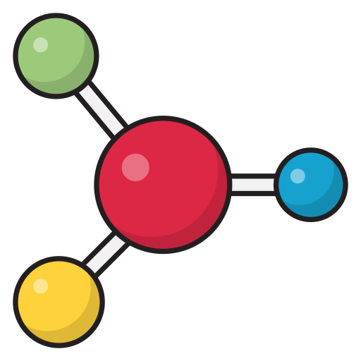 Atom Vector Stall Lineal Color icon