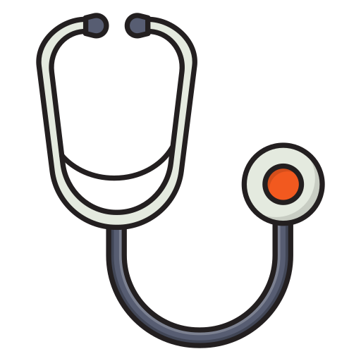 Stethoscope Vector Stall Lineal Color icon