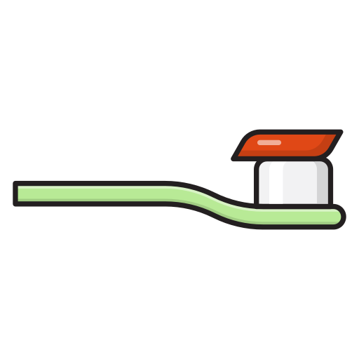 Tooth Brush Vector Stall Lineal Color icon