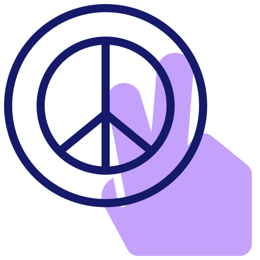 평화 Inipagistudio Lineal Color icon