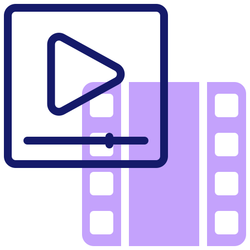 reproductores de video Inipagistudio Lineal Color icono
