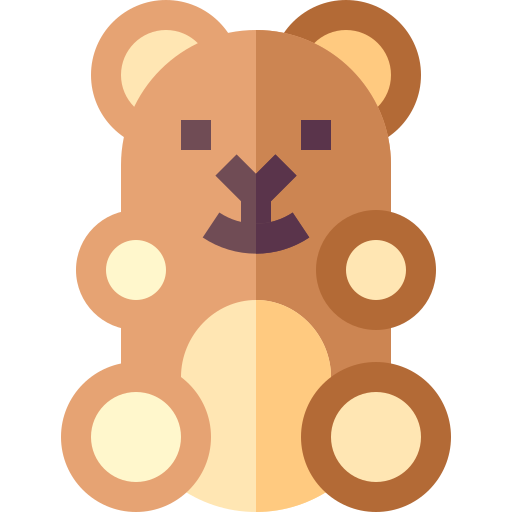 Teddy bear Basic Straight Flat icon