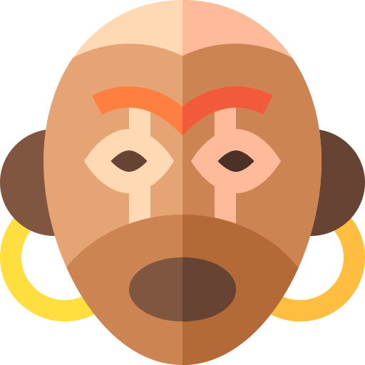 African mask Basic Straight Flat icon