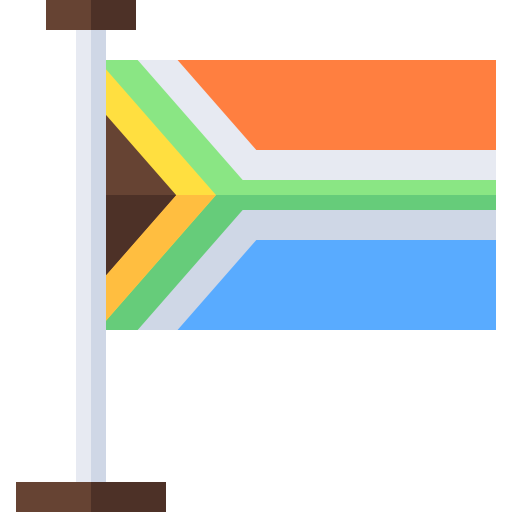 South africa Basic Straight Flat icon