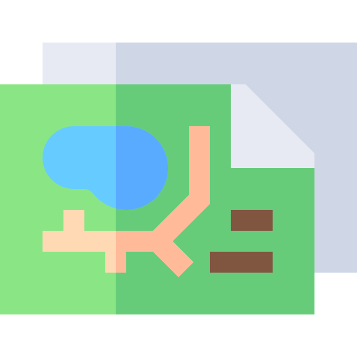 kaart Basic Straight Flat icoon