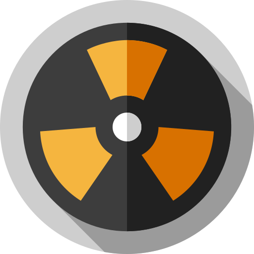radioaktiv Flat Circular Flat icon
