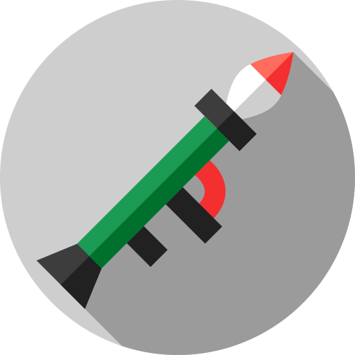 Bazooka Flat Circular Flat icon