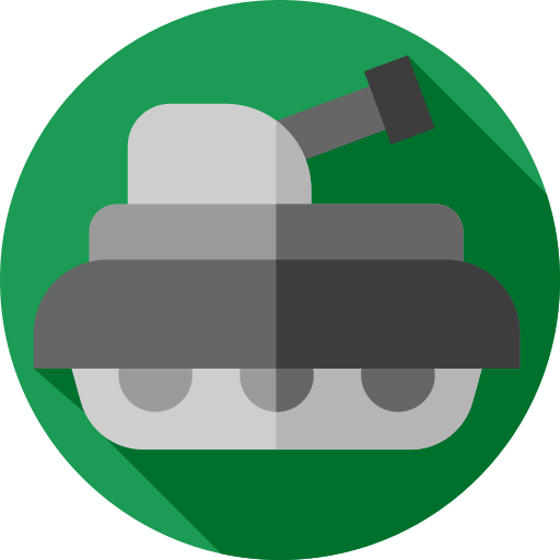czołg Flat Circular Flat ikona