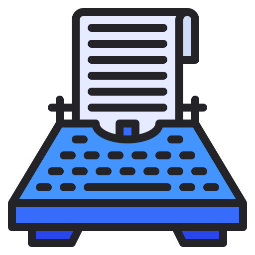 macchina da scrivere Generic Outline Color icona