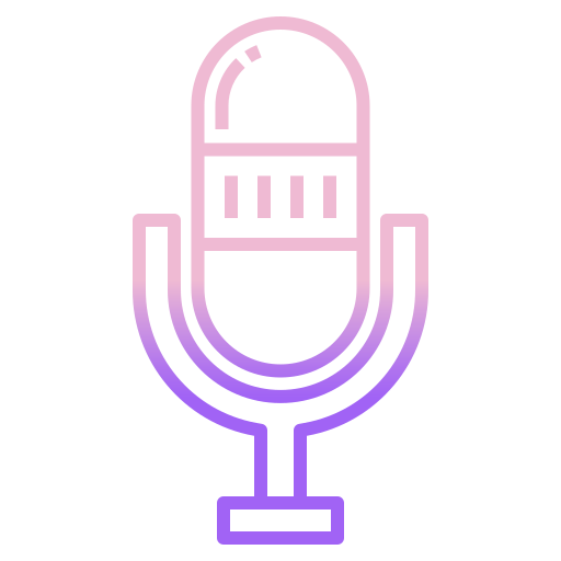 Microphone Icongeek26 Outline Gradient icon