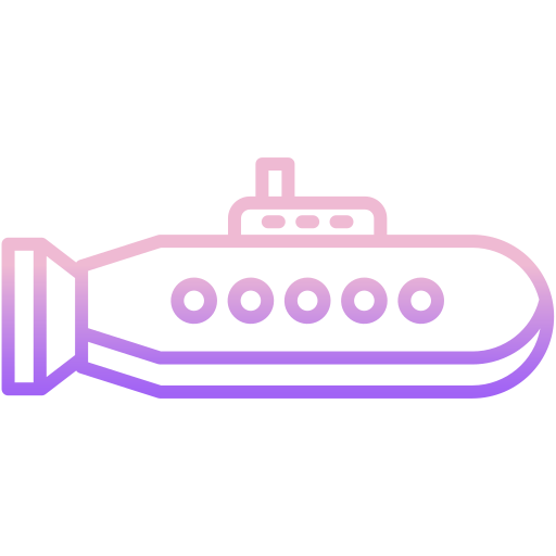 潜水艦 Icongeek26 Outline Gradient icon