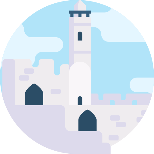 Tower of david Detailed Flat Circular Flat icon