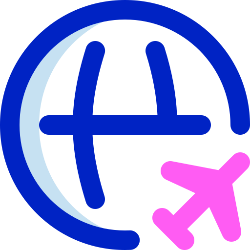 Airplane Super Basic Orbit Color icon