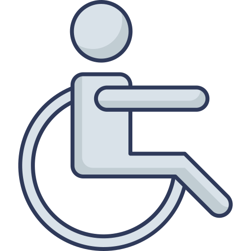 silla de ruedas Dinosoft Lineal Color icono