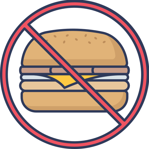 sin hamburguesa Dinosoft Lineal Color icono