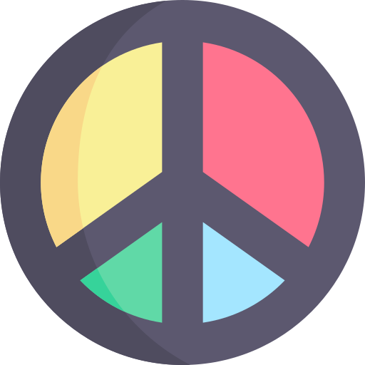 Peace symbol Kawaii Flat icon