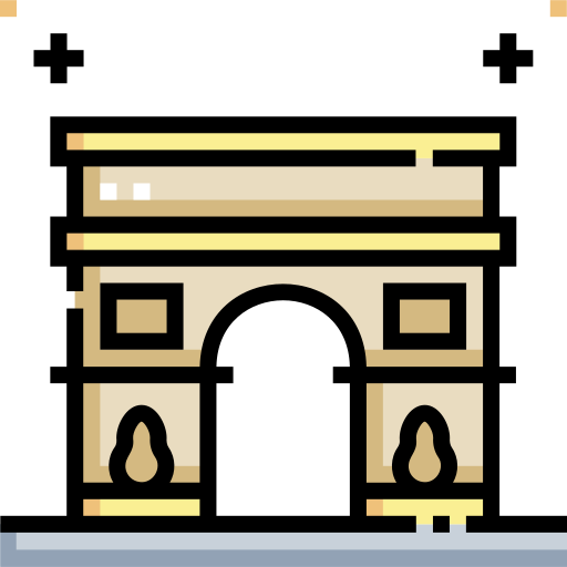 Arc de triomphe Detailed Straight Lineal color icon
