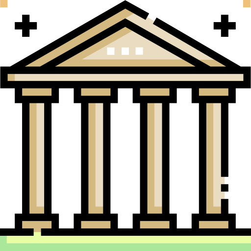 Parthenon Detailed Straight Lineal color icon
