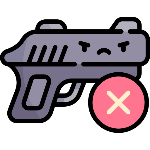 pistolety Kawaii Lineal color ikona
