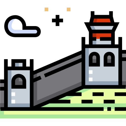 万里の長城 Detailed Straight Lineal color icon