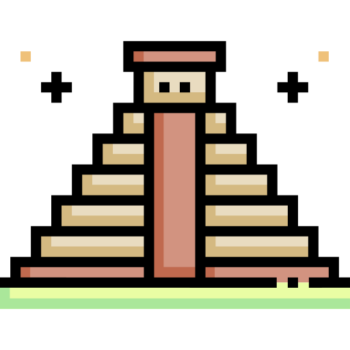 piramide maya Detailed Straight Lineal color icona