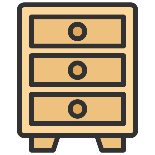 cajón del armario Generic Outline Color icono