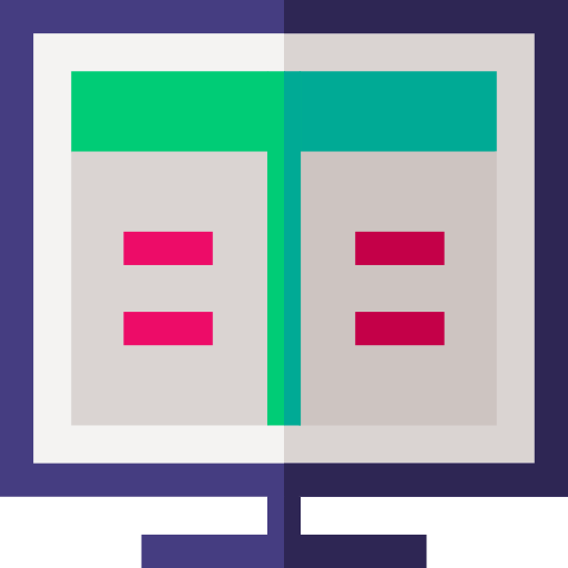 e-learning Basic Straight Flat icon