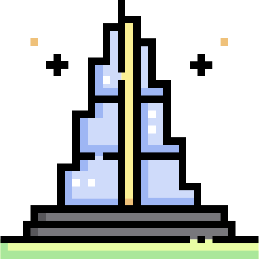 burj khalifa Detailed Straight Lineal color icon
