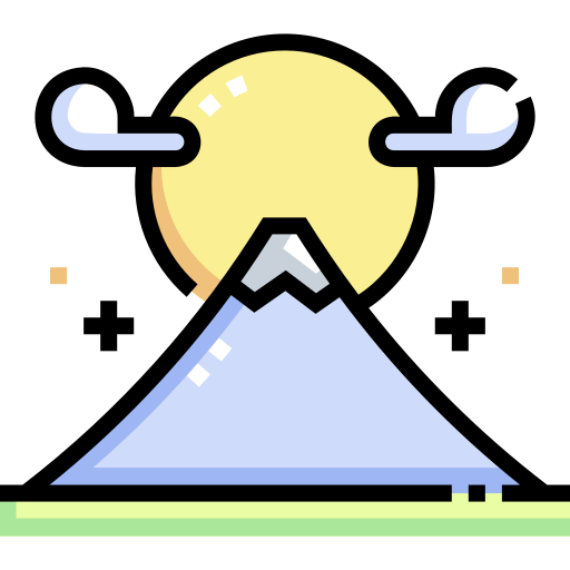 富士山 Detailed Straight Lineal color icon