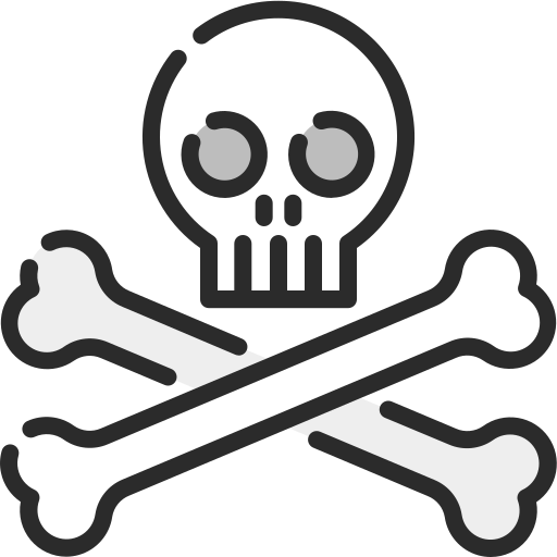 Skull and bones Generic Outline Color icon