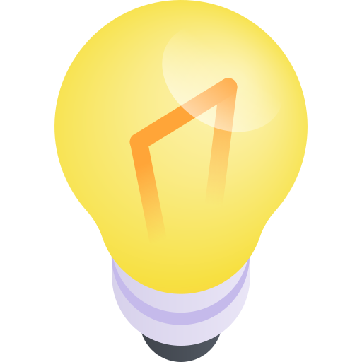 Lightbulb Gradient Isometric Gradient icon