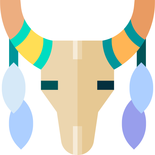 Bull skull Basic Straight Flat icon