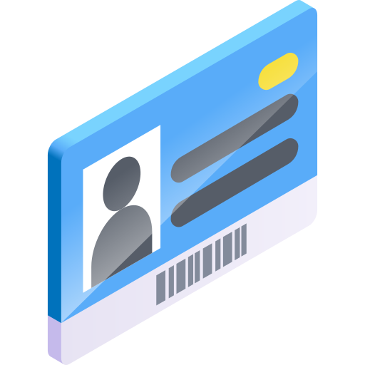 idカード Gradient Isometric Gradient icon