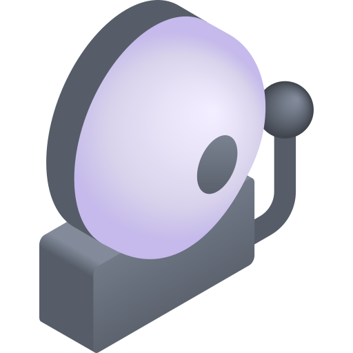 campana del colegio Gradient Isometric Gradient icono