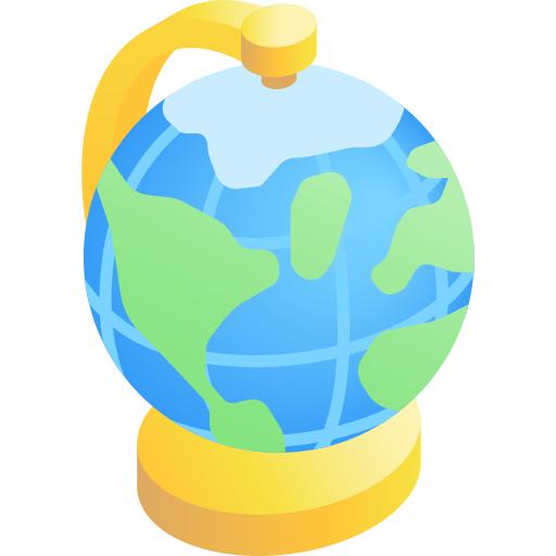 Globe Gradient Isometric Gradient icon