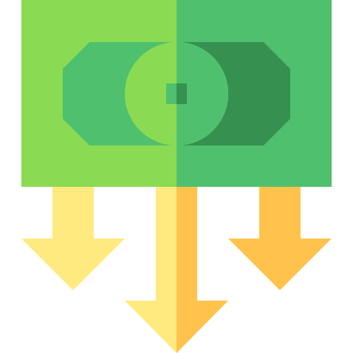 Money loss Basic Straight Flat icon
