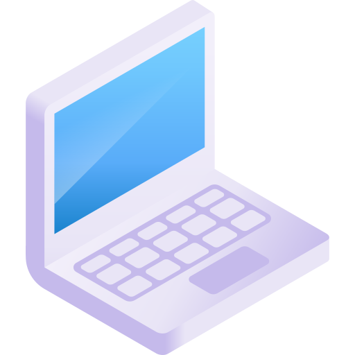 ordenador portátil Gradient Isometric Gradient icono