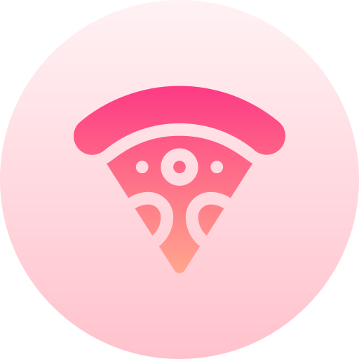 kawałek pizzy Basic Gradient Circular ikona