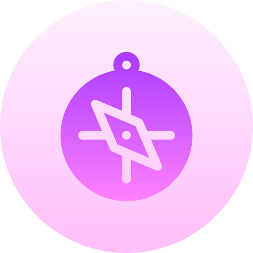 方位磁針 Basic Gradient Circular icon