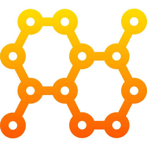 Molecule Basic Gradient Lineal color icon