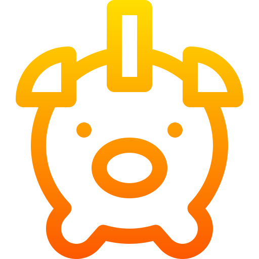 Piggy bank Basic Gradient Lineal color icon