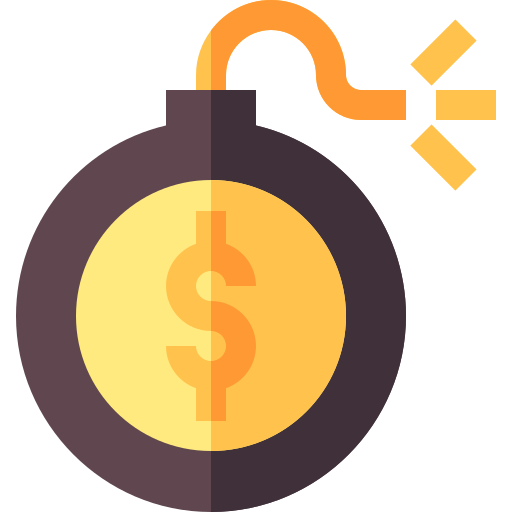 Debt Basic Straight Flat icon