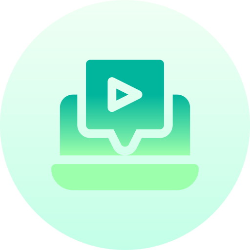 video-chat Basic Gradient Circular icon