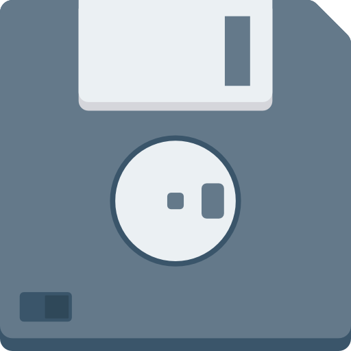 Diskette Dinosoft Flat icon