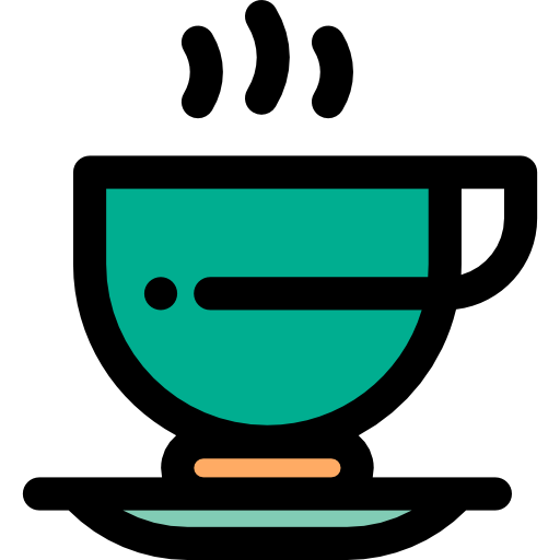 커피 컵 Detailed Rounded Lineal color icon